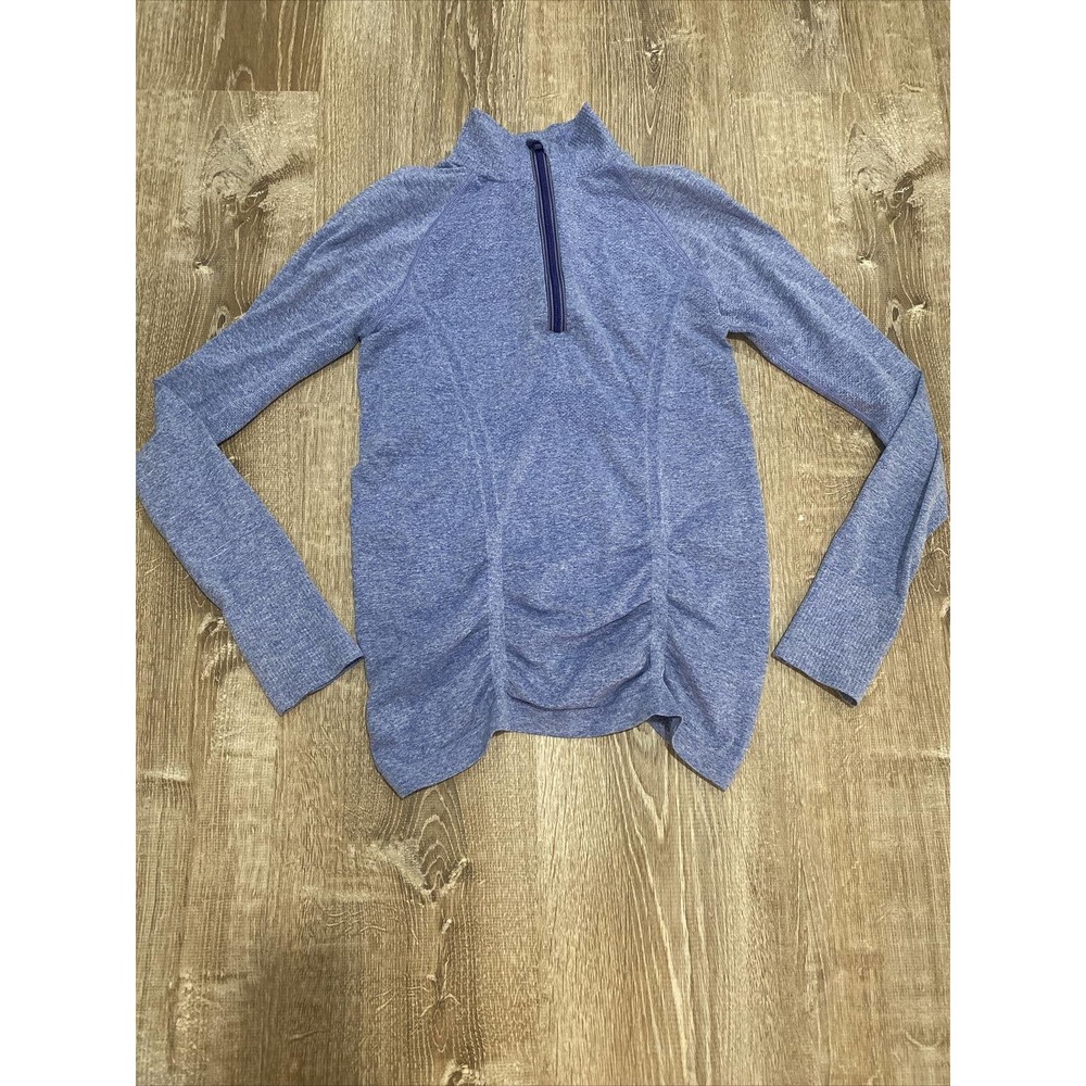 Athleta Half Zip Ruched Seamless Top